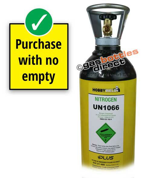 Hobbyweld Nitrogen Plus Gas New Full Cylinder